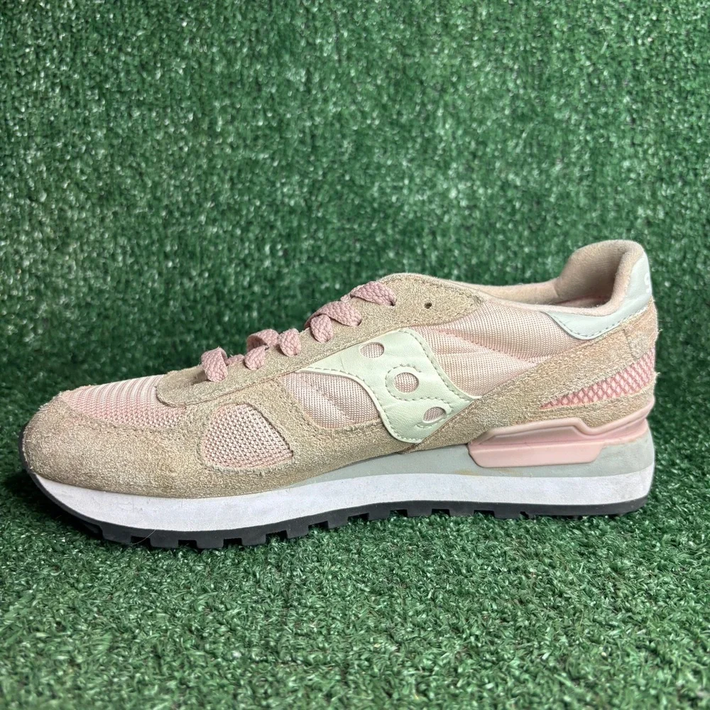 Saucony Shadow Original Lifestyle Suede Mesh Running Sneakers Pink Womens Sz 7.5